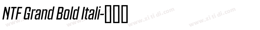 NTF Grand Bold Itali字体转换